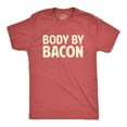 thumbnail image 1 of Mens Body By Bacon T Shirt Funny Bacon Eating Shirt Lover Gift for Dad Grilling Graphic Tees, 1 of 7