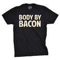 thumbnail image 1 of Mens Body By Bacon T Shirt Funny Bacon Eating Shirt Lover Gift for Dad Grilling Graphic Tees, 1 of 7