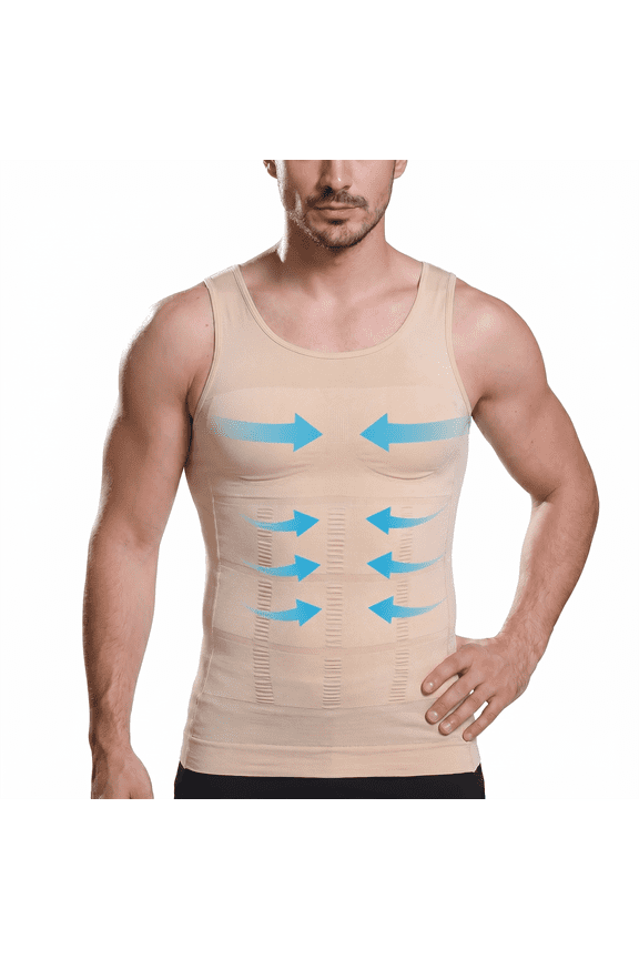 Mens Body Shaper Slimming Tummy High Stretch Vest Thermal Compression Shirt Tank Top Shapewear