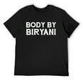 thumbnail image 1 of Mens Body by biryani Ramadan Eid Mubarak Islamic Fasting Gift Round Neck T-Shirt Black 3X-Large, 1 of 5