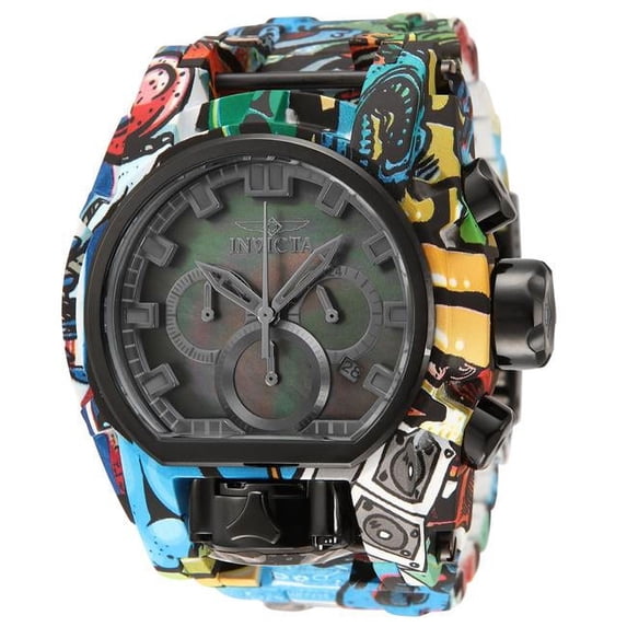 Mens Bolt Quartz Chronograph Dial Watch, Black & Grey