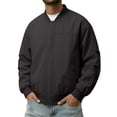 thumbnail image 1 of Mens Bomber Jacket Lightweight Thin Windbreaker Jackets Casual Summer Coats with Zipper Pockets Black XXL, 1 of 7