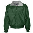thumbnail image 1 of Mens Bomber Jacket Zip Up Grey Faux Fur Lining Water Resistant Shell Green 3XL, 1 of 2