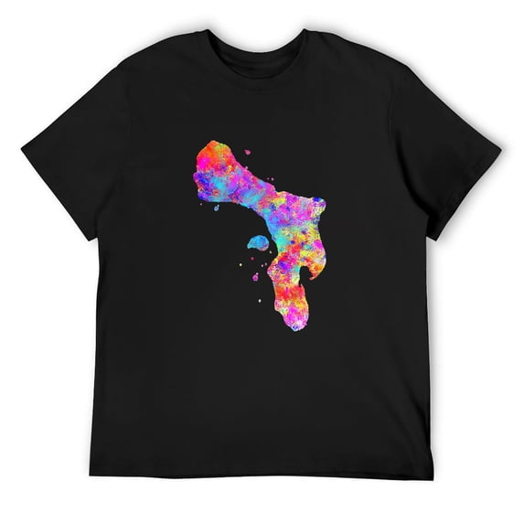 Mens Bonaire Map T-Shirt Black Small