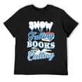 thumbnail image 1 of Mens Book Lover Winter Reading Short Sleeve T-Shirt Black 2X-Large, 1 of 5