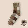 thumbnail image 1 of Mens Boot Socks Men's Women's Winter Socks Comfortable Breathable Knitted Drawstring Mid Tube Socks Features Socks for Men Khaki One Size, 1 of 4