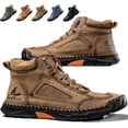 thumbnail image 1 of Mens Boots, Saw Behind Men's Comfortable Handmade Leather Boots–Waterproof, Foot Arch Pad, Spacious Toe Box, 1 of 11