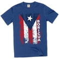 thumbnail image 1 of Men's Boricua T-shirt Puerto Rico Flag national parade day Tee Shirt (X-Large Navy Blue), 1 of 6