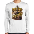 thumbnail image 1 of Mens Born Country Guitar & Boots Moisture-Wicking Long Sleeve T-shirt, Extra-Small White, 1 of 5