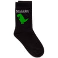 thumbnail image 1 of Mens Boss Dinosaur Bossasaurus Fathers Day Christmas Present Black Socks Gift, 1 of 1