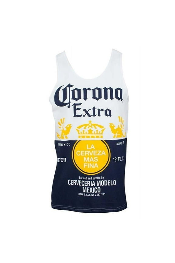 Mens Bottle Label Tank Top - Large
