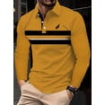 thumbnail image 1 of Mens Botton Up Polo Shirts Long Sleeve Casual Lightweigt Golf Polos Button Collared TShirt Yellow XXL, 1 of 5