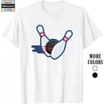 thumbnail image 1 of Mens Bowling Impact Graphic Fashion Casual Tee T Shirt Tops Short Sleeve Round Neck White S-5XL, 1 of 4