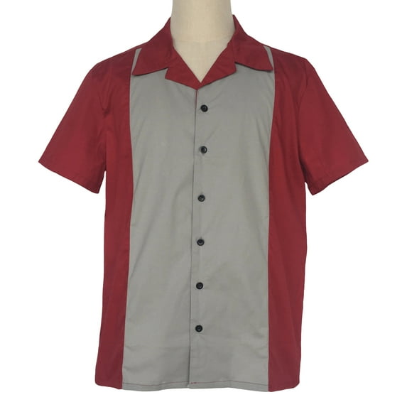Mens Bowling Shirt Rockabilly Retro 50s Party