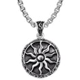 thumbnail image 1 of Mens Box Link Chain Talisman pendant Necklace，100% Sterling Silver Men Vintage Original Jewelry Nordic, 1 of 4