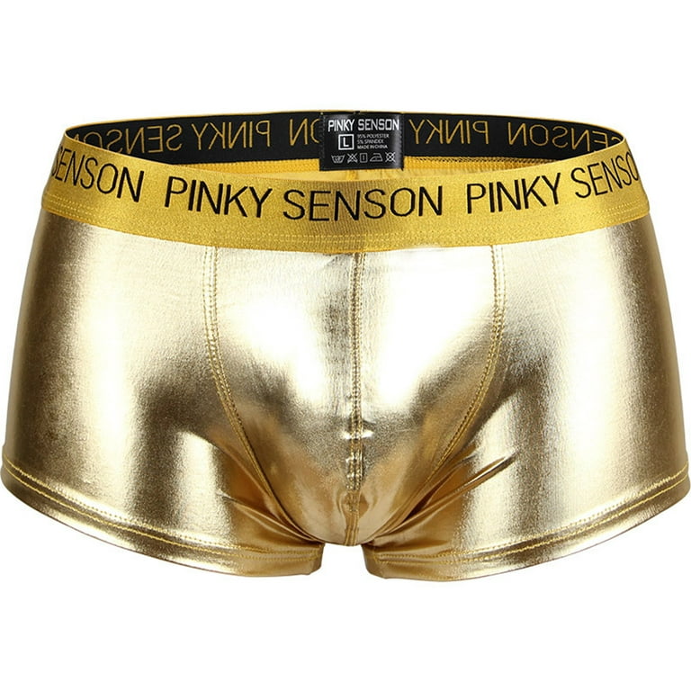 Mens Boxer Boxers Classic Underwear Solid Gold L 1-Pack