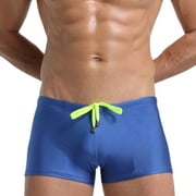 Mens Boxer Briefs 2026 Summer Vacation Swim Short Quick Drying Elastic Drawstring Seamless Bathing Suit Bottom for Surfing Diving