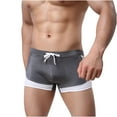 thumbnail image 1 of Mens Boxer Briefs Elastic Waist Drawstring Underwear Stretch Breathable Comfortable Underwear, 1 of 6