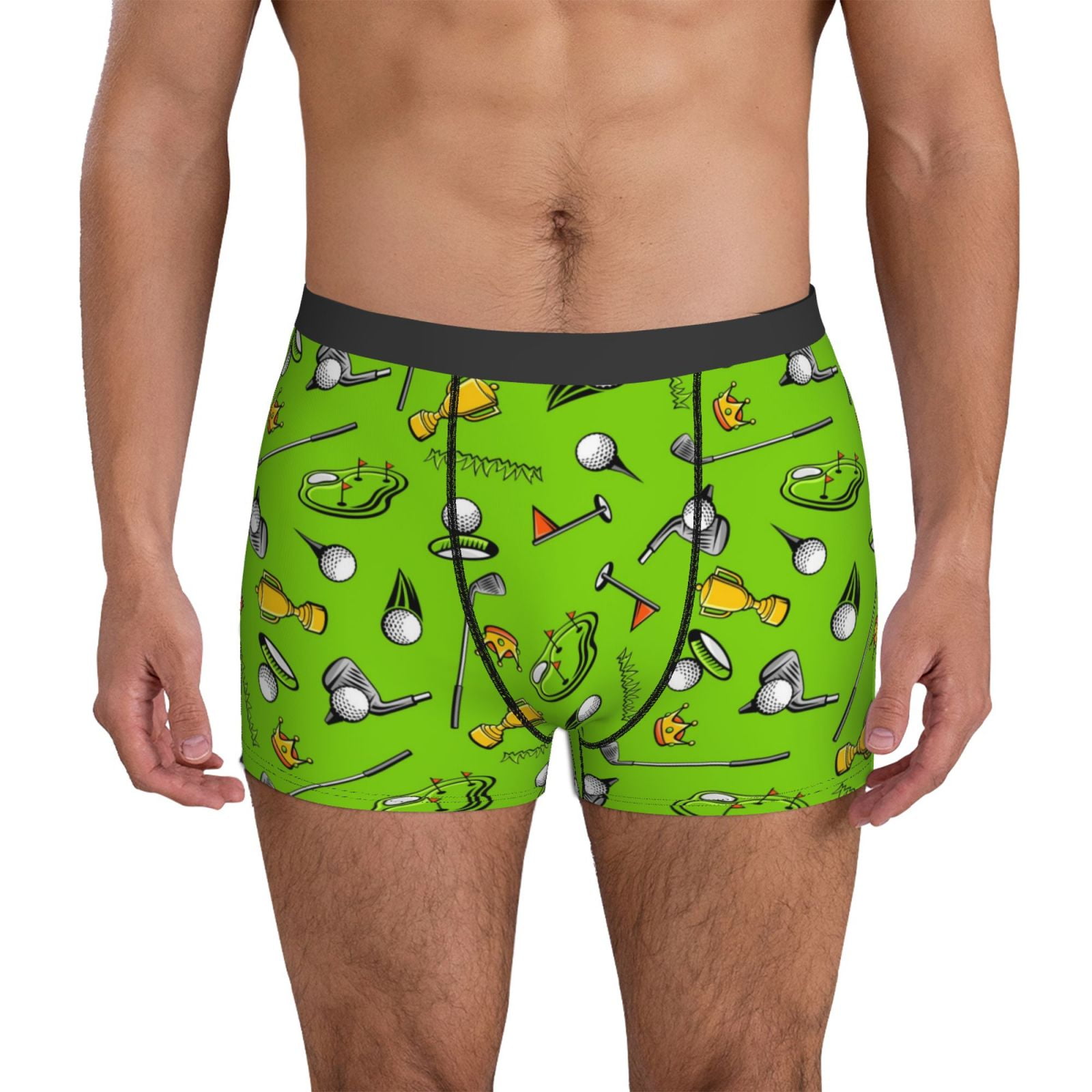 Mens Boxer Briefs Golf Sport Club Breathable Stretch Mens Underwear