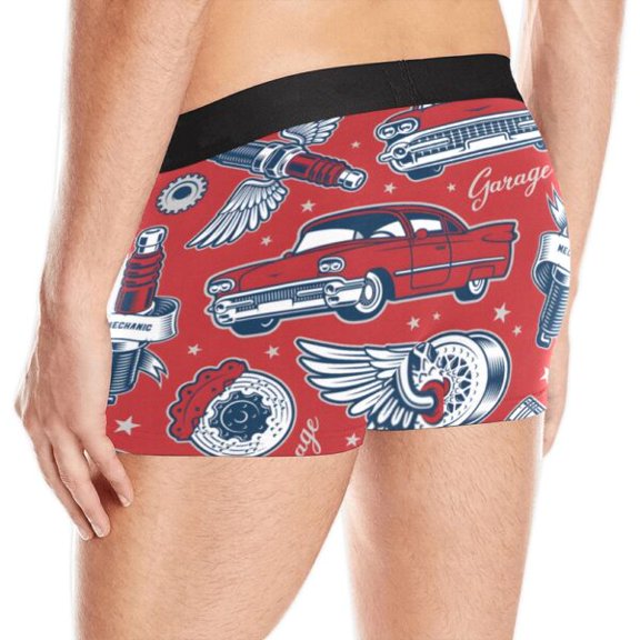 Mens Boxer Briefs - Men's Boxer Shorts - Red Hot - XXXXXL