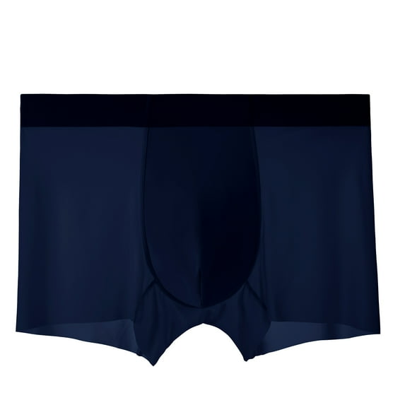Mens Boxer Briefs Plus Size Big & Tall Soft Silk Lightweight Casual Solid Breathable Mid Rise Underwear L-4X
