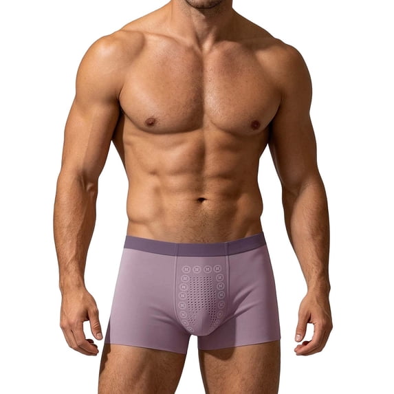 Mens Boxer Briefs Seamless Mid Rise Breathable Underwear for Men