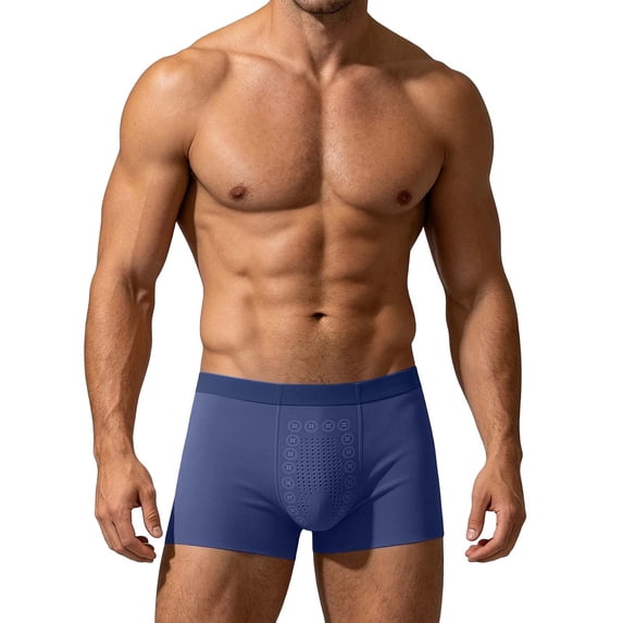 Mens Boxer Briefs Seamless Mid Rise Breathable Underwear for Men