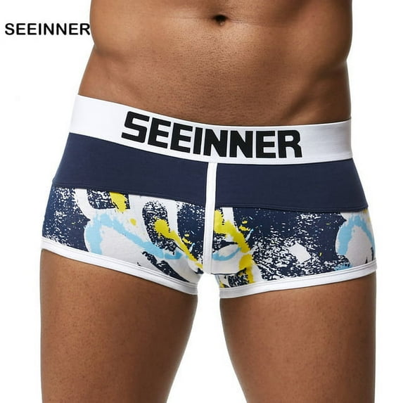 Mens Boxer Briefs Sexy Underwear Printed Boxers Men Cotton Boxers Panties Calzoncillos Hombre Slip Men Underwear Shorts