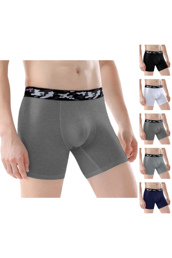 Mens Boxer Briefs Stretch Breathable Performance Compression Undershorts Mens Underwear