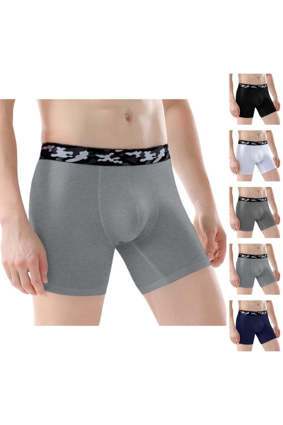 Mens Boxer Briefs Stretch Breathable Performance Compression Undershorts Mens Underwear