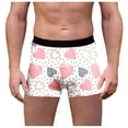 thumbnail image 1 of Mens Boxer Briefs Valentine's Day Funny Novelty Heart Underwear Heart Love Boxer Briefs For Men Light Pink L, 1 of 5