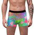 thumbnail image 1 of Mens Boxer Briefs Valentine's Day Red Hearts Pattern Underwear Love Boxer Briefs For Men Green XXXL, 1 of 4