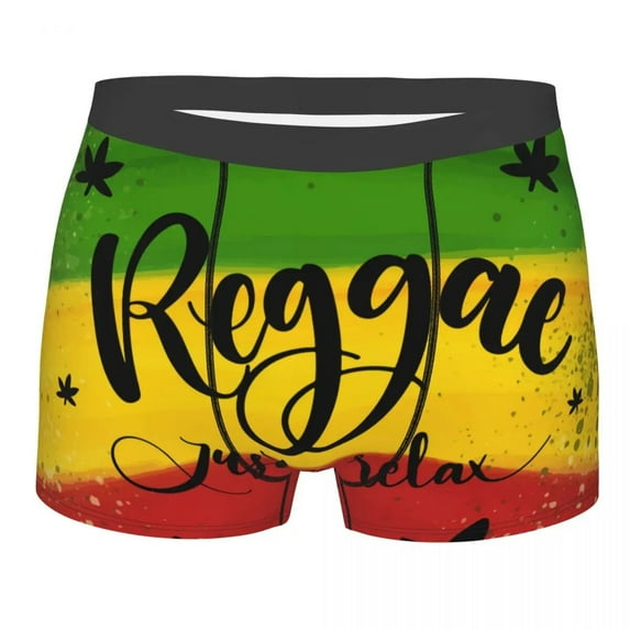 Mens Boxer Underwear Brush Stroke Reggae Underpants Male Panties Pouch Short Pants