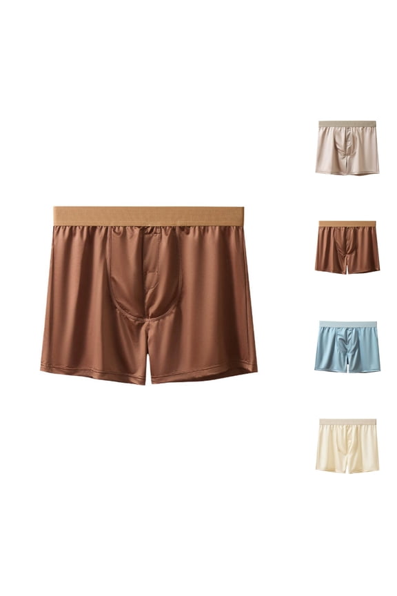 Mens Boxer Underwear Soft Comfortable Lightweight Breathable Loose Lounge Boxer Shorts