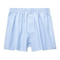 thumbnail image 1 of Mens Boxers Briefs Relaxed Fit Soft Cotton Flat Home Sleepwear Cool Breathable Boxer Shorts Mid Rise Light Blue XL, 1 of 3