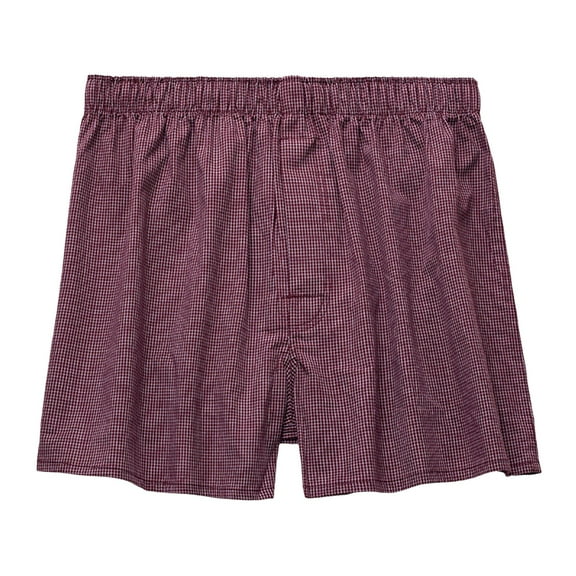 Mens Boxers Briefs Relaxed Fit Soft Cotton Flat Home Sleepwear Cool Breathable Boxer Shorts Mid Rise M