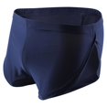 thumbnail image 1 of Mens Boxers Briefs Underwear Breathable Mid Waisted Stretchy Slim-Fit Side Slit High-Cut Comfort Solid Color Boxers Shorts, 1 of 2