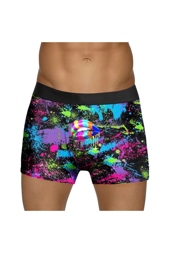 Mens Boxers Funny Wife Face Pajama Plaid Sleep Shorts Valentine's Day Short Fun Underwear Shorts Blue XXXL