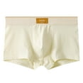 thumbnail image 1 of Mens Boxers Shorts Cotton Sports Underwear Trunks Breathable Thin Underpants Beige L, 1 of 4