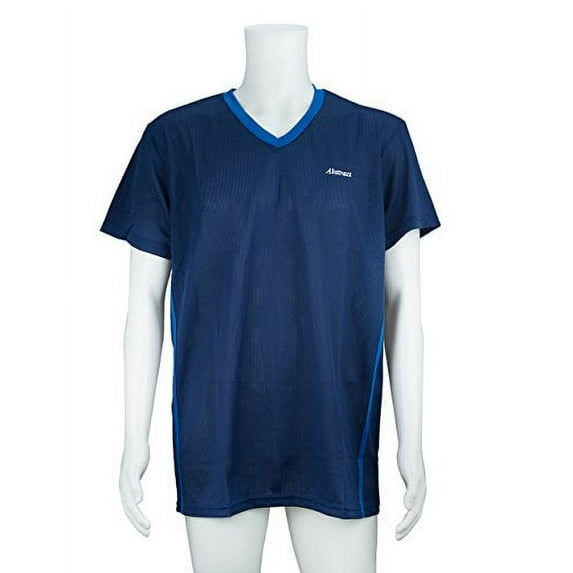Mens / Boys Rash Guard Mesh Swim T-shirt by Abstract (Large, Navy Short Sleeve)