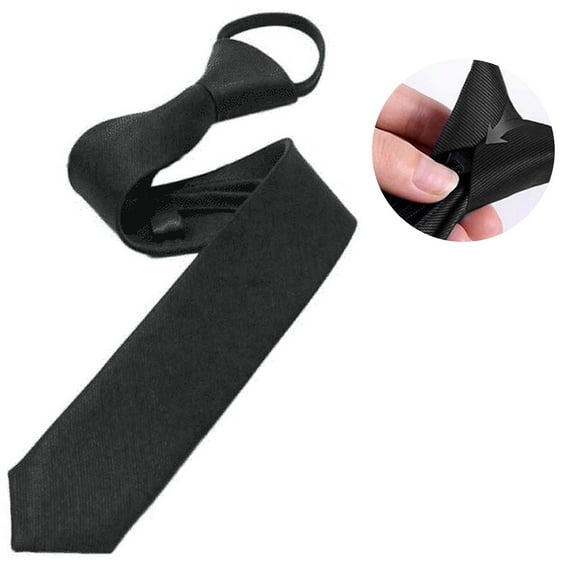 Mens Boys Solid Color Zipper Ties Necktie Tied Business Skinny Neck Tie Party Wedding Club Suit Neckwear Cord Ties Reusable Spiral Hair Ties Thin Slim Ties Clear Ties Boy Ties Mini Hair Ties Ti-30xiis