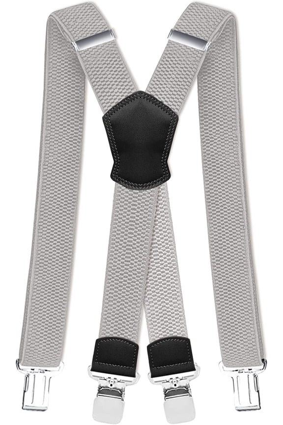 Mens Braces 4 cm Wide 1.5 inch Heavy Duty Suspenders for Trousers with 4 Strong Metal Clips Adjustable and Elastic for Men and Woman X Formu2026