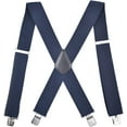 thumbnail image 1 of Mens Braces For Trousers With Strong Clips Metal Clip Adjustable Wide 5 cm 1.96 inch Heavy Duty X-BACK Suspenders Straight, 1 of 1
