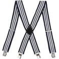 thumbnail image 1 of Mens Braces For Trousers With Strong Clips Metal Clip Adjustable Wide 5 cm 1.96 inch Heavy Duty X-BACK Suspenders Straight, 1 of 1
