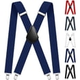 thumbnail image 2 of Desire Unisex 25mm Black Braces – Heavy Duty Adjustable Suspenders For Men Or Women 2 of 5