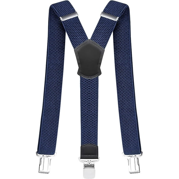 Mens Braces Suspenders 4cm Wide Heavy Duty Trousers with Strong 3 Metal Clips Adjustable and Elastic Y Form for Men and Women