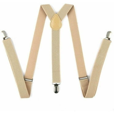 Mens Braces Wide Heavy Duty Y Shape Suspender Elastic Suspender Trouser Clips UK