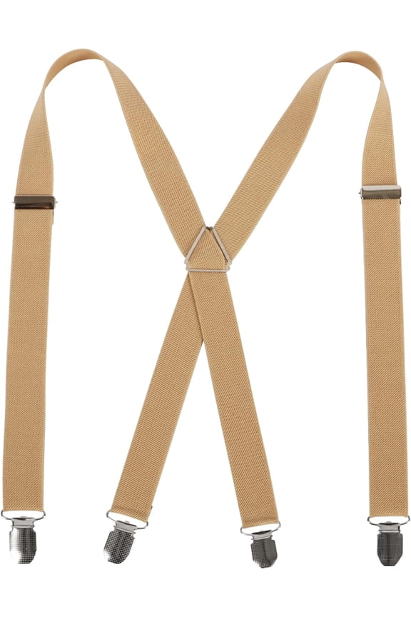 Mens Braces X Shape with 4 Clips, Elastic Adjustable Suspenders Braces for Men Trousers, Mens Suspenders Braces Business Wedding Casual