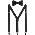 thumbnail image 1 of Mens Braces and Bow Tie Set, Suspenders Braces for Men Trousers with 3 Clips, Elastic Adjustable Formal Braces for Wedding Business Daily-Wear, 1 of 1