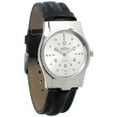 thumbnail image 1 of Mens Braille Watch -Chrome, Leather Band, 1 of 1
